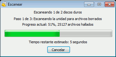 Escaneo del disco de Recuva