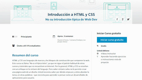 Curso Online Introducción a HTML y CSS