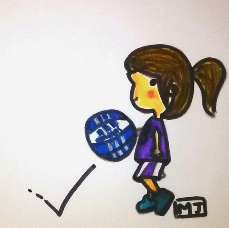 CARICATURA BALONCESTO FEMENINO