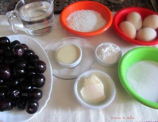 Pastel de cerezas exprés, sin gluten