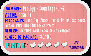 Prodigy (Saga Legend #2) - Marie Lu