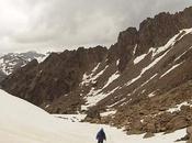 Bajando collado Cregüeña nevado. Pirineo aragonés