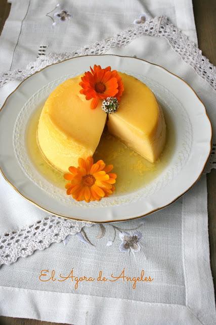 Flan de naranja El Ágora de Ángeles flan de naranja,flan de naranja en olla rápida, cookeo