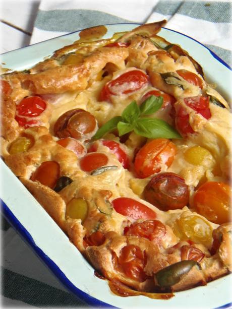 CLAFOUTIS SALADO DE TOMATES CHERRY CLAFOUTIS SALADO DE TOMATES CHERRY