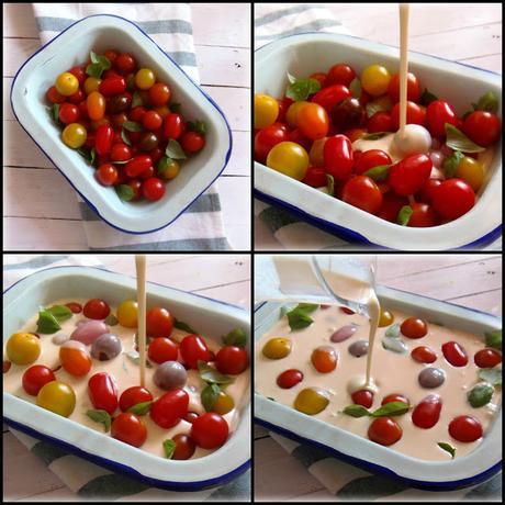 CLAFOUTIS SALADO DE TOMATES CHERRY CLAFOUTIS SALADO DE TOMATES CHERRY