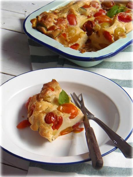 CLAFOUTIS SALADO DE TOMATES CHERRY CLAFOUTIS SALADO DE TOMATES CHERRY