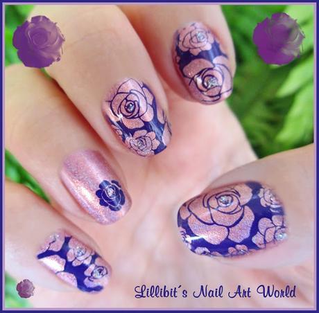 Miss Bliss (Halo Hues de Color Club) con rosas