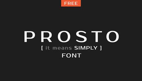 Prosto free font