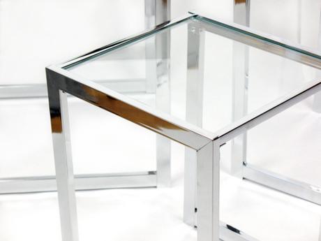Mesas nido cristal transparentes