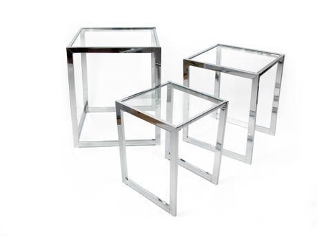 Mesas nido cristal transparentes