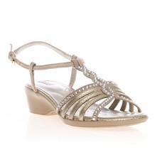 Sandalias de vestir con cuña para pies anchos y planos