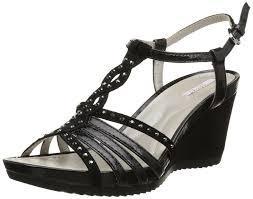 Sandalias de vestir con cuña para pies anchos y planos