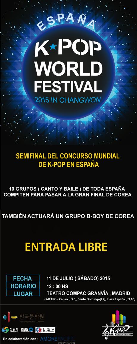 Este sábado se celebra la Semifinal del Concurso K-POP World Festival 2015 en Madrid