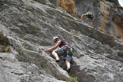 Escalada deportiva en Collegats. Sector El Niu