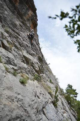 Escalada deportiva en Collegats. Sector El Niu