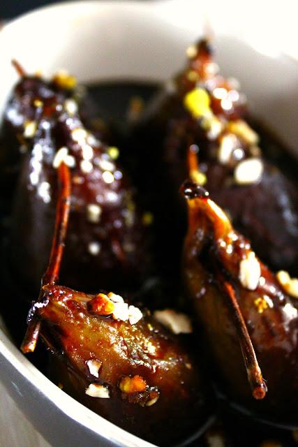 Brocheta de brevas caramelizadas