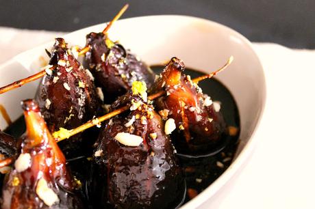 Brocheta de brevas caramelizadas