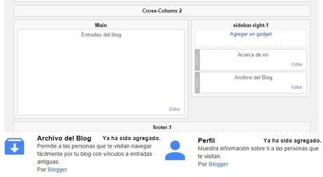 Los widgets o gadgets de blogger