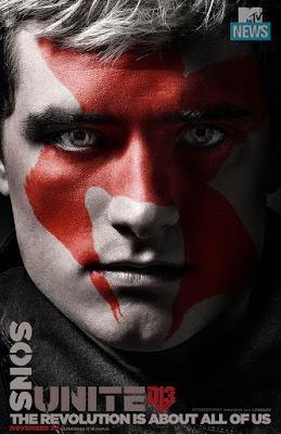 sorprendentes pósteres Sinsajo parte Katniss, Peeta, Gale revolución comenzado