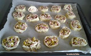 Rollitos de hojaldre mediterráneo