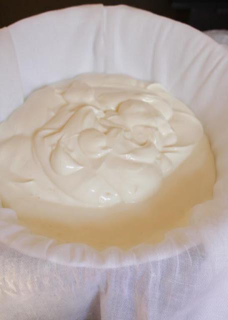 Labneh o queso casero con yogur لبنة