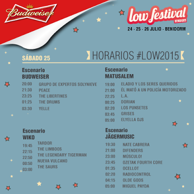 Horarios del Low Festival 2015