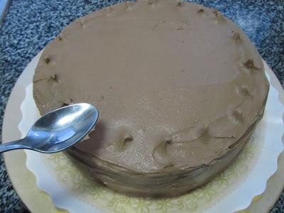 Tarta de buttercream de nutella