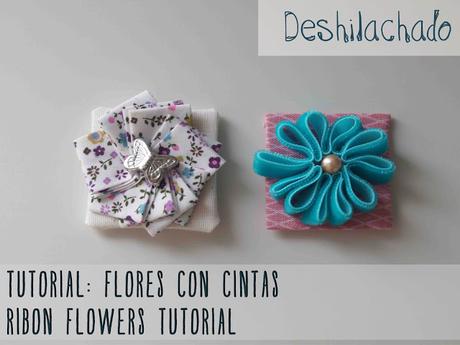 Tutorial: flores con cintas / Tutorial: ribbon flowers