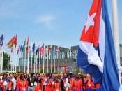 bandera cubana ondea Villa Panamericana