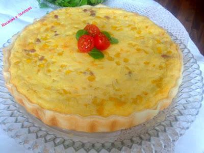 QUICHE DE MAIZ DULCE Y BEICON