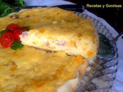 QUICHE DE MAIZ DULCE Y BEICON