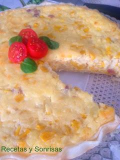 QUICHE DE MAIZ DULCE Y BEICON