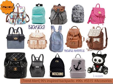 [90sTrends] Backpacks instead of handbags / Mochilitas noventeras L-vi.com