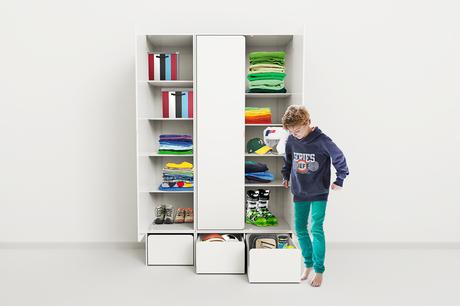 Estanterías para la habitación de los niños de Flexa