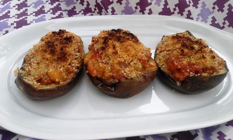 Berenjenas Rellenas de Tomates al Tomillo