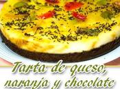 Tarta queso chocolate naranja.