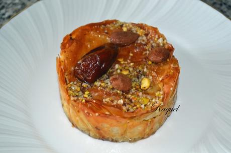 Tartas de Requesón Pistachos Almendras y Dátiles