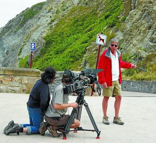 Graban documental sobre el Antropoceno en el Geoparque de la Costa Vasca (España)