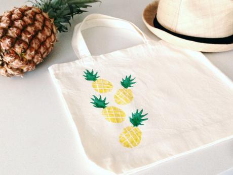 Diy. Bolso con dibujo de Piña o de Sandía