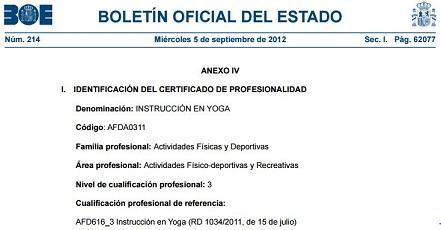 Formación de Instructor/a Yoga: Información Oficial de Acreditación Competencias