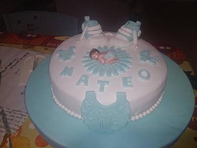 TARTA PARA EL BAUTIZO DE MATEO!!!!