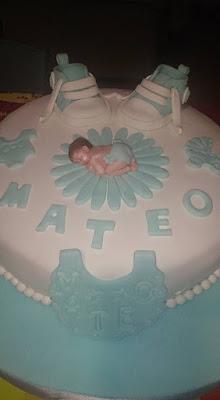 TARTA PARA EL BAUTIZO DE MATEO!!!!