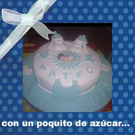 TARTA PARA EL BAUTIZO DE MATEO!!!!