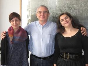 Con la autora y la editora del libro