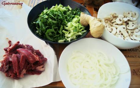 Ternera con champiñones