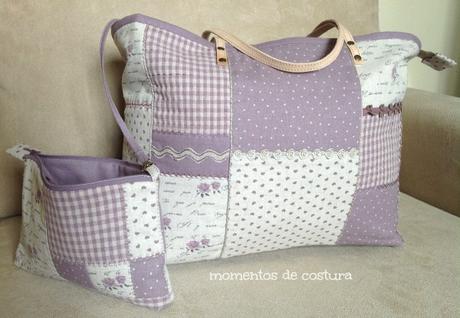 Bolso con linos malvas