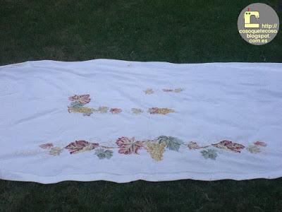 Mantel de Concha en punto de cruz