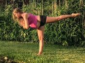 Patricia Montero disfruta yoga prenatal