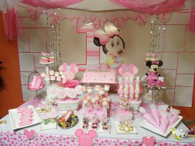 Decoración: Fiesta 1er año estilo Minnie de Disney - Paperblog