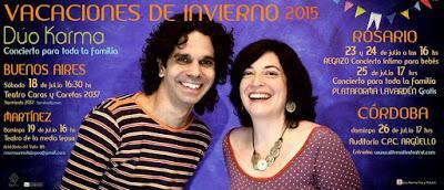 El Dúo Karma en Buenos Aires, Córdoba y Rosario y SORTEO